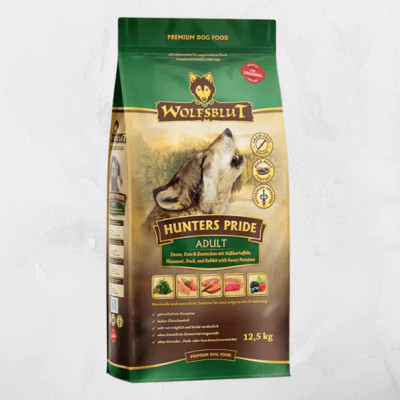 Wolfsblut Hunters Pride Adult - Fácán, Kacsa, Nyúl 12,5 kg