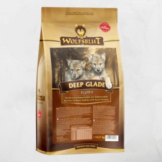   Wolfsblut Deep Glade Puppy - Rőtvad és vizibivaly édesburgonyával 12,5 kg